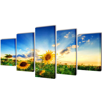 

Canvas Wall Print Set Sunflower 79" x 39