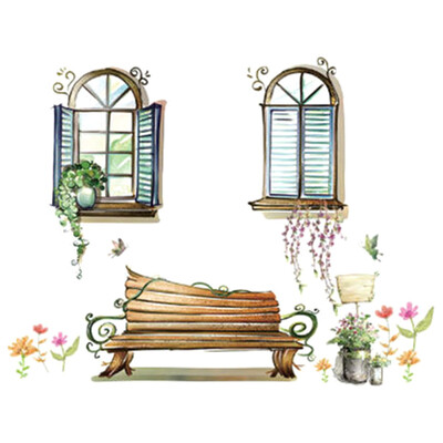 

3D Window Scenery Wall Sticker Home Decor Decals Mural Waterproof Art Wall Paper Poster