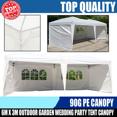 

3 x 6m Two Windows Practical Waterproof Folding Tent White