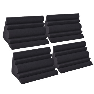 

4 Pack Studio Acoustic Foams Sponge Panel Wall Corner Tiles Absorption Sound Insulation Foam Fire retardant High Density Black 25