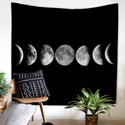 

Moon eclipse multifunctional tapestry wall mount beach towels Creative home decorations Living room bedroom dorm decoration