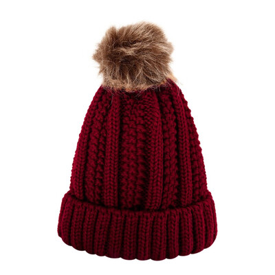 

Gobestart New Women Men Winter Knitted Hat Metal Circle Hemming Hat Wool Cap