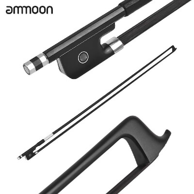 

ammoon 44 Violin Fiddle Bow Carbon Fiber Round Stick Ebony Frog Black Horsehair Well Balanced