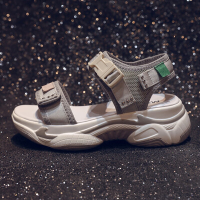 

Sports Sandals Fairy Wind Summer Student Fashion Thick Bottom Roman Magic Tips Ins Tide