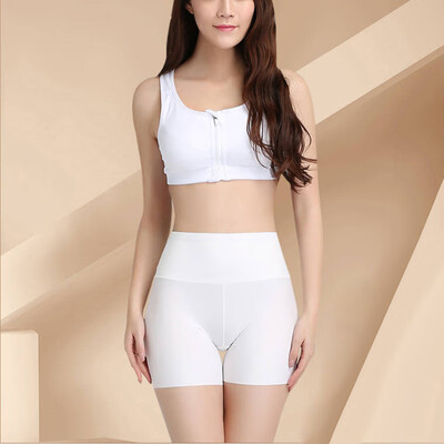 

Womens Sexy High Waist Underwear Elastic Breathable Shorts Lingerie Solid Thong
