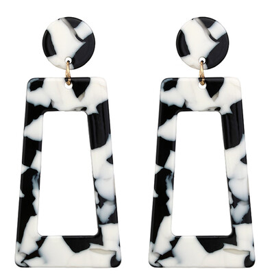 

Mottled Acrylic Dangle Drop Statement Earrings for Women Resin Fashion Jewelry Acrylic Earrings