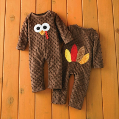 

Newborn Infant Baby Girl Boy Thanksgiving Romper Jumpsuit Pajamas Outfit Clothes