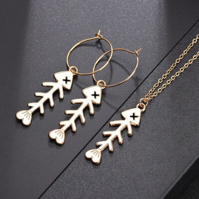 

3PCS Women Trendy Earrings&Necklace Sets Bee Animal With Pearl Female Jewelry Women Wedding Jewelry Gold Chain Jewelry Sets