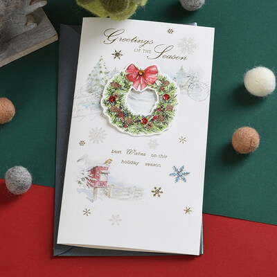 

3D Merry Christmas Card Holiday Greeting Cards Blessing Card Invitations Gifts