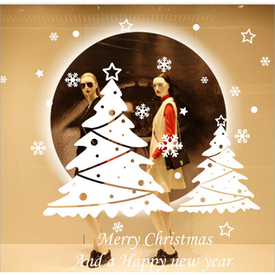 

〖Follure〗Merry Christmas Xmas PVC Removable Display Window Showcase Decor Wall Stickers