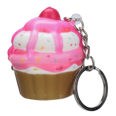 

Tailored Kawaii Adorable Ice Cream Cake Scented Cream Slow Keychain Stress Reliever Toy