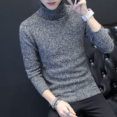 

Men Warm Long Sleeve Sweater Tops Casual Turtleneck Plus Size Pullover Blouse