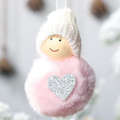 

New Year 2020 Latest Christmas Cute Plush Ski Angel Doll Xmas Tree Ornaments Noel Christmas Decoration For Kids Gifts
