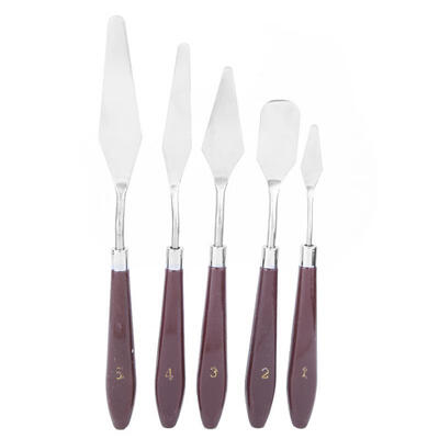 

Greensen 5pcs Stainless Steel Pigment Scraper Painting Knife Set for Drawing Board or Palette