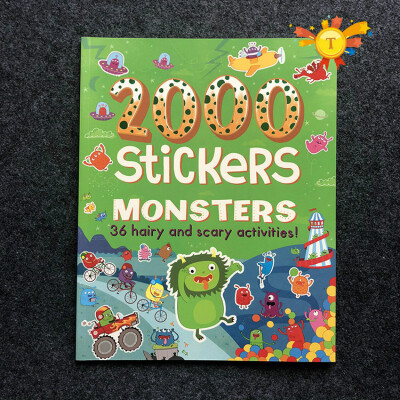 

2000 stickers English activity book for children animal princess farm Halloween stickers for boys&girls gifts toy