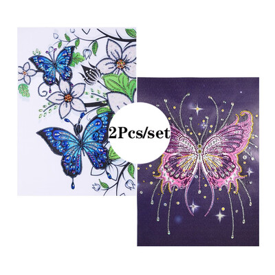 

Siaonvr 2PcsSet Special Shaped Diamond Painting DIY 5D Partial Drill Cross Stitch Kits