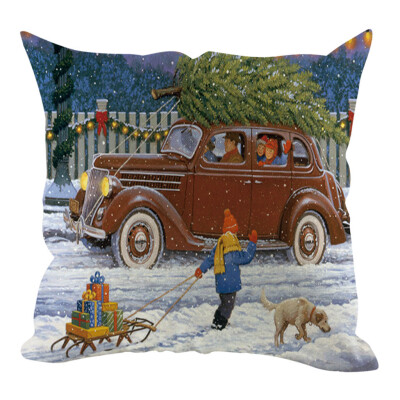 

Tailored Christmas Pillow Cover Pillowcases Decorative Sofa Cushion Cover Home Decoration