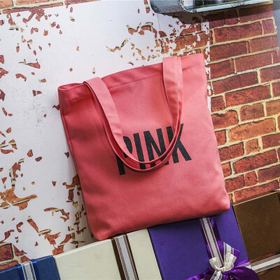 

Women Fashion Canvas Handbag Letter Printed Tote Pouch Students Shoulder Bag
