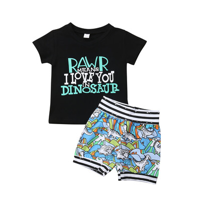 

Hot Dinosaur Toddler Baby Boy Summer Clothes Tee T-shirtPants Shorts Set 6M-4T