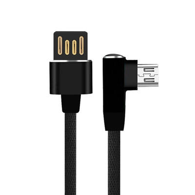 

90 Degree 1m Micro USB 24A Data Fast Charging Cable Wire Cord for Android