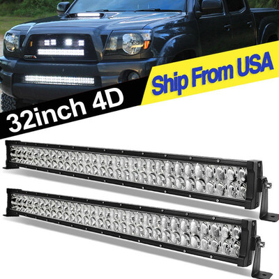 

2x 32" inch LED Light Bars Bumper Spot Flood Driving for Jeep Tractor Marine 30"
