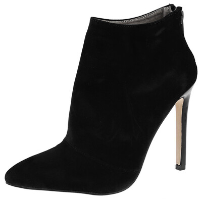 

Sexy Zipper Design Pointed Toe Thin High Heel Ankle Boots for Women