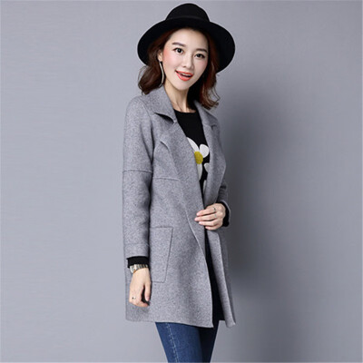 

The 2018 autumn dress new womens knitted cardigan womens long style overcoat show thin spring&autumn big sweater coat