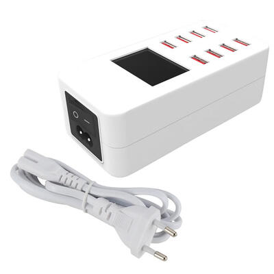 

Universal 8 Port USB Charger LCD Display Desktop Phones Charging Adapter