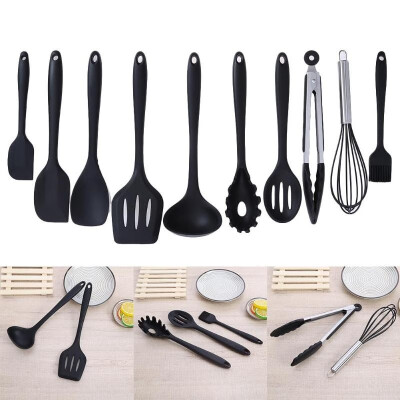 

Non - stick pan kitchen utensils set of silicone kitchenware 10 sets