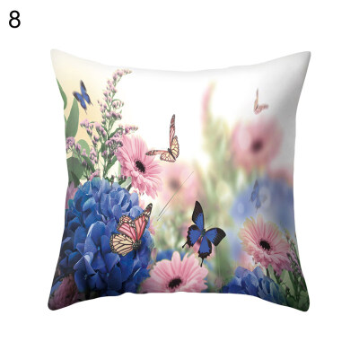 

Flower Butterfly Pillow Case Cushion Cover Sofa Bed Car Cafe Office Decoration