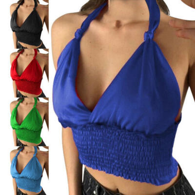 

Mode Frauen Schrumpfen Pleited Rückenlos Sexy Nachtclub Tank Sommer Blouse Vest