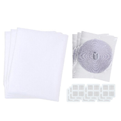 

DIY Adjustable Window Screen Netting Mesh Curtain Mosquito Net Cooktops 3 PCS with Window Tape Self-contained Backside Tape - Fitt