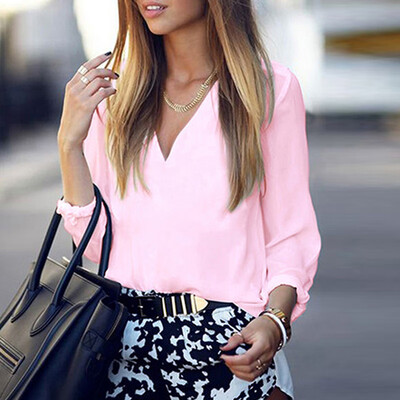 

Womens Ladies Summer Loose Tops Long Sleeve Shirt Casual Blouse T-shirt Refresh