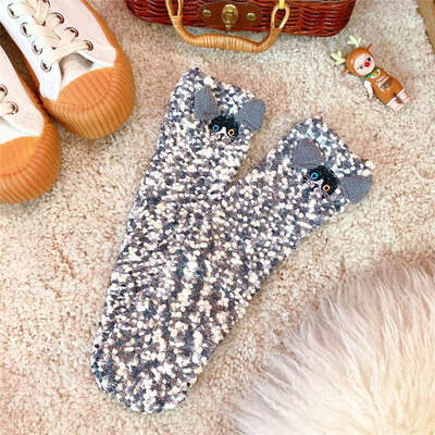 

2020 New Christmas Coral Fleece Socks Xmas Thicken Warm Floor Sock