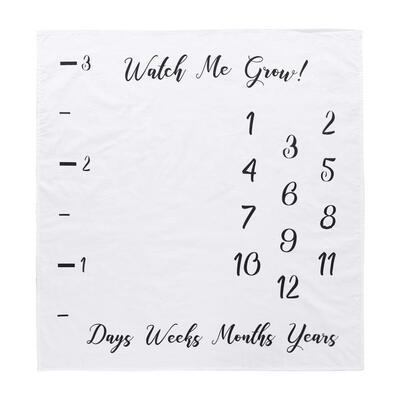 

Newborn Letter Print Background Blankets Baby Milestone Blanket Photo Prop