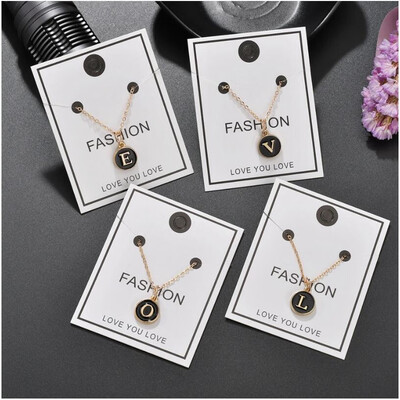 

White Pearl Letter Pendant Necklace For Women Gold Chain Necklace Handmade Choker Necklace Birthday Party Christmas Jewelry Gift