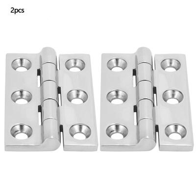 

Greensen 2Pcs 6 Holes Stainless Steel Ball Bearing Butt Hinge Home Door Hardware Accessories