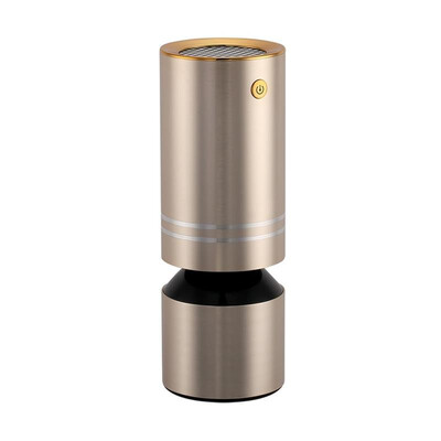 

Portable Stainless Alloy Car Air Purifier Smart Air Purifier 3-in-1 HEPA Filter with 7-Color LED Night Light