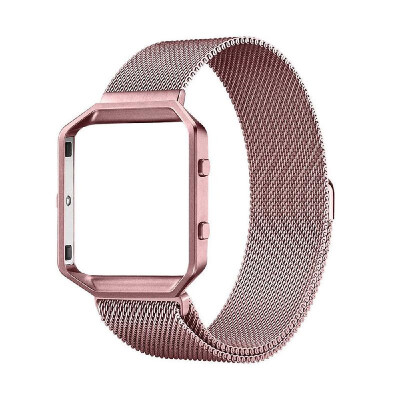 

KNS-7 Magnetic Loop Stainless Steel Strap Watch Band Compatible with Fitbit Blaze Tracker with Frame Large Replacement Band Access