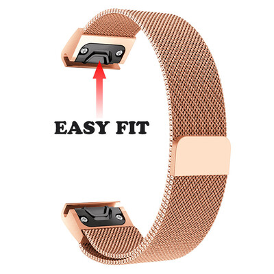 

〖Follure〗Milanese Magnetic Quick Install WatchBand Strap For Garmin Fenix 5S5S Plus