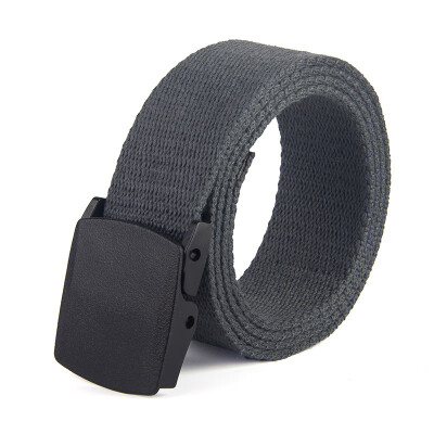 

No metal Unisex Belt Solid Color Canvas Automatic Buckle Men belt Casual youth Students Cowbody pants belt