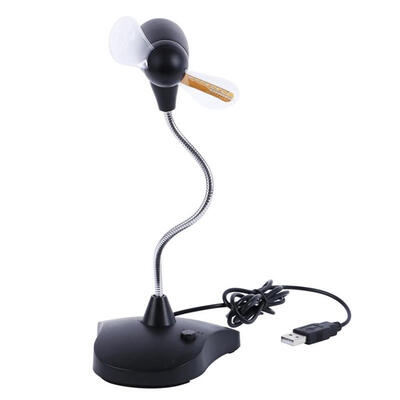 

Adjustable USB Mini Flexible Time Clock Fan Table Light Desk Lamp
