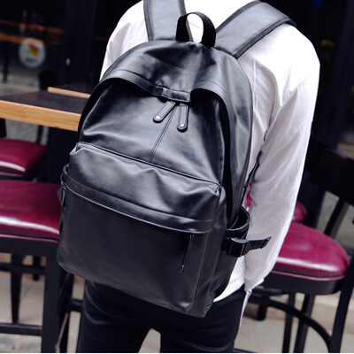 

Recreational Shoulder Bag Mens Backpack Korean Edition College Students Backpack Mens Travel Computer Mens Bag PU Fashion Cort