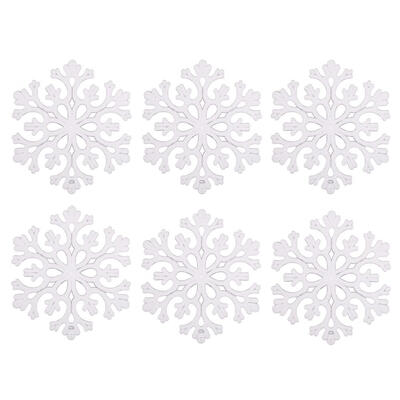 

6pcs Transparent Snowflake Pendant Christmas Tree Decor Ornament Xmas Gift