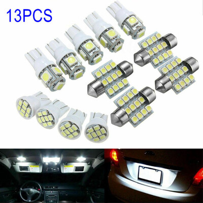 

13x Car Auto LED SMD White Interior License Plate Ceiling Dome Light Bulbs Parts