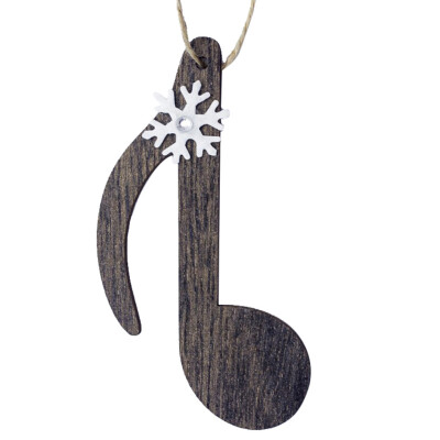 

〖Follure〗Christmas Decorations Wooden Painted Snowflake Musical Notes Christmas Ornaments