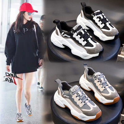 

Autumn&winter old shoes female Korean version of the wild sports breathable leather womens