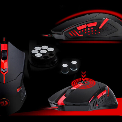 

REDRAGON S101-1 Gaming Keyboard Mouse Combo USB Wired 3200DPI 112 Keys Anti-ghosting Adjustable DPI Colorful LED Backlit for Des