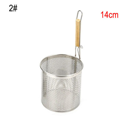 

Home Kitchen Hook Handle Noodle Strainer Colander Holes Steaming Basket Utensil