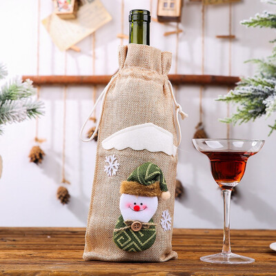 

〖Follure〗Christmas Decoration Santa Claus Bottle Wine Champagne Bottle Bag Gift Decoratio